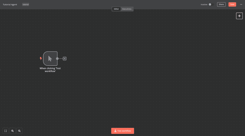 n8n ai agents click trigger workflow